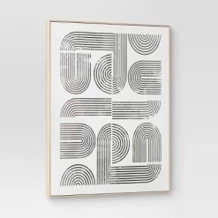 45" X 55" Line Art I Framed Kraft Wall Canvas - Threshold™ -Haven Home Store GUEST 049ef745 7339 4361 9994 803a96f529d8