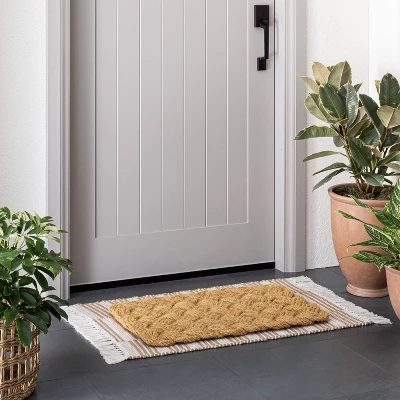 Lovers Knot Door Mat Neutral - Threshold™ Designed With Studio McGee 1 Lovers Knot Door Mat Neutral - Threshold™ Designed With Studio McGee