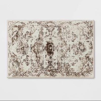 Stanfield Companion Distressed Scroll Area Rug Cream - Threshold™ 4 Stanfield Companion Distressed Scroll Area Rug Cream - Threshold™ - Image 4