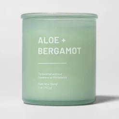 Glass Jar Aloe And Bergamot Candle Green - Threshold™ -Haven Home Store GUEST 073b9542 5bc7 4c27 b1bf 1bfff5fc259b