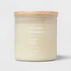 Glass Jar Tea Tree And Spearmint Candle Beige - Threshold™ -Haven Home Store GUEST 08840a6f eb81 4eba bdb2 82fa19c57c5b