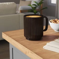 16oz Moira Ceramic Mug Black - Threshold™