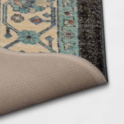 Distressed Geometric Tufted Area Rug Green - Threshold™ 3 Distressed Geometric Tufted Area Rug Green - Threshold™ - Image 3