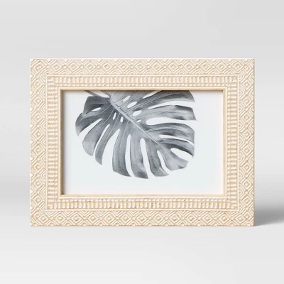 4" X 6" Global Diamond Table Frame Natural/White - Threshold™ 2 4" X 6" Global Diamond Table Frame Natural/White - Threshold™ - Image 2
