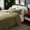 3pc Full/Queen Traditional Cozy Chenille Comforter And Sham Set Green - Threshold™