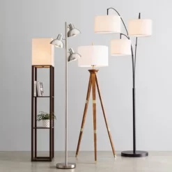 60"x16" Tripod Floor Lamp Oak Tone Wooden Finish - Threshold™: Elegant Standing Lighting, 3-Way Switch, UL Listed -Haven Home Store GUEST 12eb9924 86da 4a28 9eaa 3aaed057f6ef 1