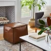 Evanston Leather Cube Pouf - Threshold™ Designed With Studio McGee