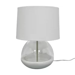 Glass Mixed Material Table Lamp Gray (Includes LED Light Bulb) - Threshold™ -Haven Home Store GUEST 17b066c2 77d6 4bca a32a b23c458c85da