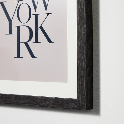 11" X 14" New York Framed Under Glass With Mat Dark Wood - Threshold™ Designed With Studio McGee 2 11" X 14" New York Framed Under Glass With Mat Dark Wood - Threshold™ Designed With Studio McGee - Image 2