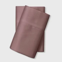 King 800 Thread Count Solid Performance Pillowcase Set Mauve - Threshold™