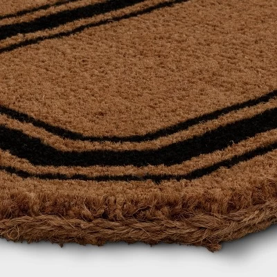 1'6"x2'6" Octagon Frame Coir Doormat Black - Threshold™ Designed With Studio McGee™ 2 1'6"x2'6" Octagon Frame Coir Doormat Black - Threshold™ Designed With Studio McGee™ - Image 2
