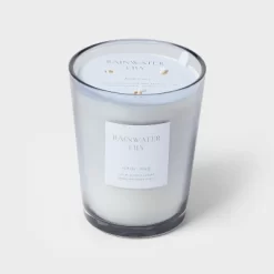 Colored Vase Glass With Dustcover Rainwater Lily Candle Gray - Threshold™ -Haven Home Store GUEST 1a738ead 7e7a 4f46 b4ff 79439b3488d0