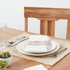 Hemp Natural Ramie Placemat - Threshold™: Rectangle Basket Weave, Spot Clean, Dining Table Accessory, 19"x14"