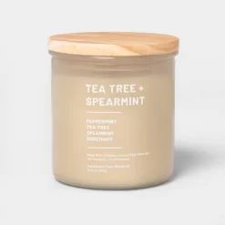 Glass Jar Tea Tree And Spearmint Candle Beige - Threshold™ -Haven Home Store GUEST 1ae068be c042 415c a0e0 475aaead92cf