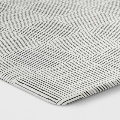 1'6"x5" Rareta Lines Comfort Runner Mat - Threshold™: Skid-Resistant Kitchen Floor Mat, Indoor Use, Abstract Pattern 2 1'6"x5" Rareta Lines Comfort Runner Mat - Threshold™: Skid-Resistant Kitchen Floor Mat, Indoor Use, Abstract Pattern - Image 2