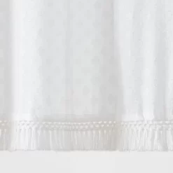 Textured Crochet Trim Shower Curtain White - Threshold™ 5 Textured Crochet Trim Shower Curtain White - Threshold™ -Haven Home Store GUEST 23cbbb1e 0034 4b41 a575 c544a3d00c1a