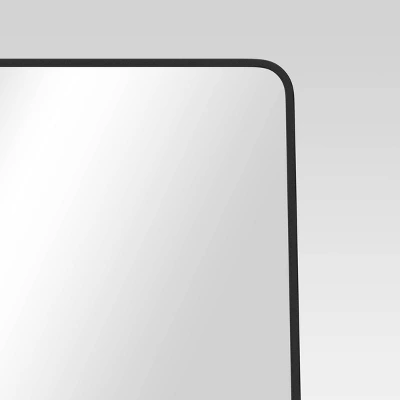 18" X 60" Metal Aluminum Cheval Floor Mirror Black - Threshold™ 3 18" X 60" Metal Aluminum Cheval Floor Mirror Black - Threshold™ - Image 3