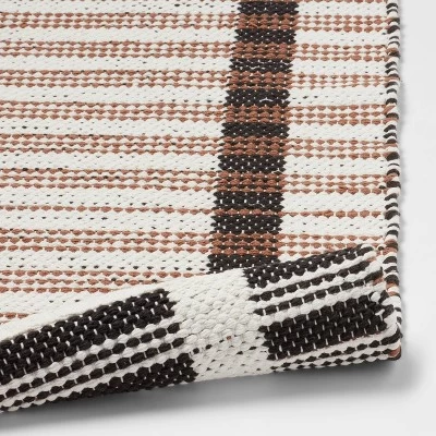 20"x32" Modern Reversible Colorblock Striped Bath Rug - Threshold™ 3 20"x32" Modern Reversible Colorblock Striped Bath Rug - Threshold™ - Image 3