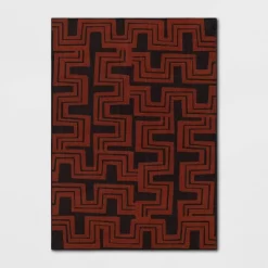 Geometric Area Rug Orange/Black - Threshold™ -Haven Home Store GUEST 2564fd19 ce22 4854 9b89 93fda9e70286