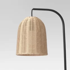 20.5"x7" Addison Rattan Table Lamp Brown - Threshold™: Curved Metal, LED, No Assembly Required -Haven Home Store GUEST 26ad0817 4d51 45c3 934b e9f034b193e1