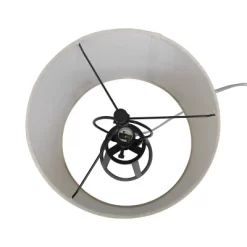 Medium Modern Industrial Assembled Table Lamp Black - Threshold™: UL Listed, Cotton-Linen Shade, Metal Body, No Bulb Included -Haven Home Store GUEST 283dd34d 2945 41f9 9c13 57843643afee