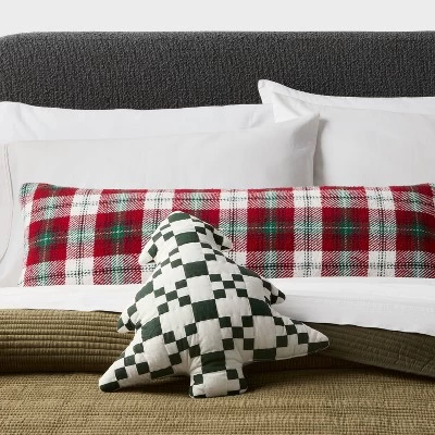 Holiday Tree Shaped Decorative Throw Pillow Green - Threshold™ 1 Holiday Tree Shaped Decorative Throw Pillow Green - Threshold™