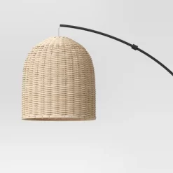 82"x13" Addison Arc Floor Lamp With Natural Rattan Shade - Threshold™: Curved Metal, ETL Listed 5 82"x13" Addison Arc Floor Lamp With Natural Rattan Shade - Threshold™: Curved Metal, ETL Listed -Haven Home Store GUEST 2948b7b4 fd97 448e a12b 2e9c085f44be