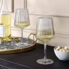 16.9oz Ribbed Stemmed Cassin Wine Glass - Threshold™