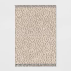 Diamond With Fringe Rug Gray - Threshold™ -Haven Home Store GUEST 2baf5ed4 7b52 4703 8a9e 2a21e83d6c9c