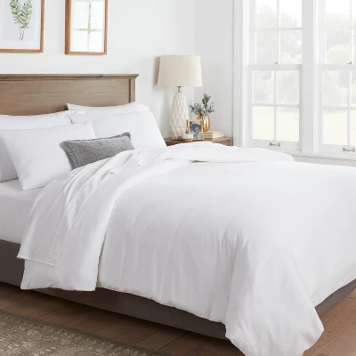 Washed Cotton Sateen Duvet & Sham Set - Threshold™ 1 Washed Cotton Sateen Duvet & Sham Set - Threshold™