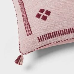 Cactus Silk Woven Square Diamond Dec Pillow Mauve - Threshold™: Indoor Cotton Fabric, Polyester Filled, Textile Design -Haven Home Store GUEST 2f0367b4 131f 4a06 a58c fe494ce29e01