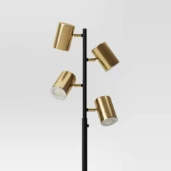 Dean Spotlight Floor Lamp Black/Brass (Includes LED Light Bulb) - Threshold™ -Haven Home Store GUEST 2f16513e 21a0 40c4 b946 c34743de6af1