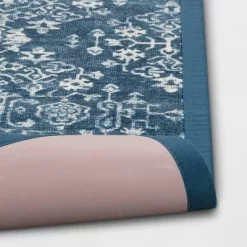 Vintage Print Comfort Rug Blue - Threshold™ -Haven Home Store GUEST 2f4d2ac9 00f5 42f5 a160 ae82fb4083c6