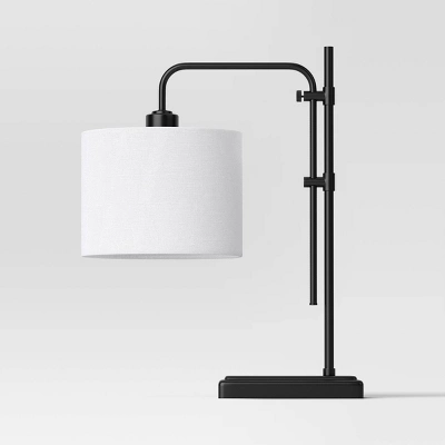 Knox Adjustable Shaded Table Lamp Black - Threshold™: Modern, In-Line Switch, ETL Listed 1 Knox Adjustable Shaded Table Lamp Black - Threshold™: Modern, In-Line Switch, ETL Listed