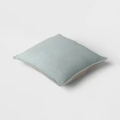 Square Linen Reversible Throw Pillow With Flange And Contrast Neutral/Green - Threshold™ -Haven Home Store GUEST 3259d68f 80c2 4e78 9510 3ac0af7fd744