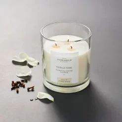 Clear Glass Masala Rose Candle White - Threshold™ Designed With Studio McGee