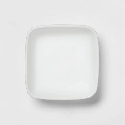 4oz Porcelain Square Dip Bowl White - Threshold™: Small Serving Ramekin, Microwave & Dishwasher Safe 2 4oz Porcelain Square Dip Bowl White - Threshold™: Small Serving Ramekin, Microwave & Dishwasher Safe - Image 2
