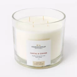 Clear Glass Santal & Ginger Candle White - Threshold™ Designed With Studio McGee -Haven Home Store GUEST 3a24b0c4 c23b 4e1c b8e0 2304d4a02cb7