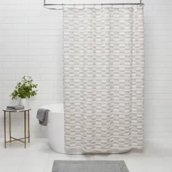 Colorblock Shower Curtain Gray - Threshold™