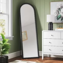 20" X 65" Arch Floor Mirror Black - Threshold™