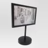 4" X 6" Modern Standing Single Picture Frame Black - Threshold™: Metal, Tabletop Display, Glass Glazing