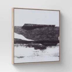 (Set Of 2) 24" X 24" Framed Canvas Black - Threshold™: Modern Style, Digital Abstract Art, Vertical Polystyrene Frame -Haven Home Store GUEST 3d550068 28a1 4dd8 b1cc 7cbd73f0aa12