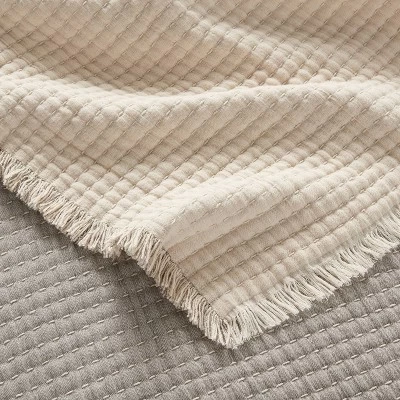 60"x80" Woven Bed Throw Gray - Threshold™ 2 60"x80" Woven Bed Throw Gray - Threshold™ - Image 2
