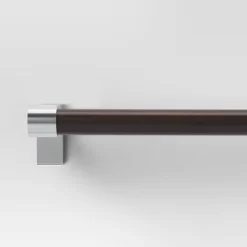 Dark Faux Wood Curtain Rod Nickel - Threshold™ -Haven Home Store GUEST 3f1572b1 fc3d 4ce8 8600 dec628aa2d09