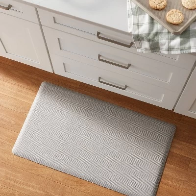 20" X 36" Herringbone Comfort Mat Light Gray - Threshold™ 1 20" X 36" Herringbone Comfort Mat Light Gray - Threshold™
