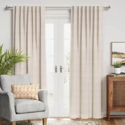 1pc Blackout Textural Overlay Window Curtain Panel - Threshold™