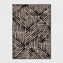 Abstract Lines Rug Black/Tan - Threshold™ -Haven Home Store GUEST 43f5ce06 5a0c 455c 8ca2 29507ec11d70
