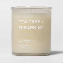 Glass Jar Tea Tree And Spearmint Candle Beige - Threshold™ -Haven Home Store GUEST 44b883d8 baee 4787 a74c 3d32a16e8b4f