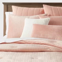 8pc Luxe Velvet Comforter Set Salmon Pink - Threshold™ -Haven Home Store GUEST 46352fa2 d486 4716 a950 090cc2da6259