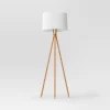 Rattan Wrapped Tripod Floor Lamp Gold - Threshold™